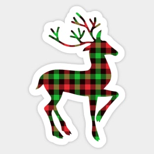 Buffalo Plaid Deer Sticker